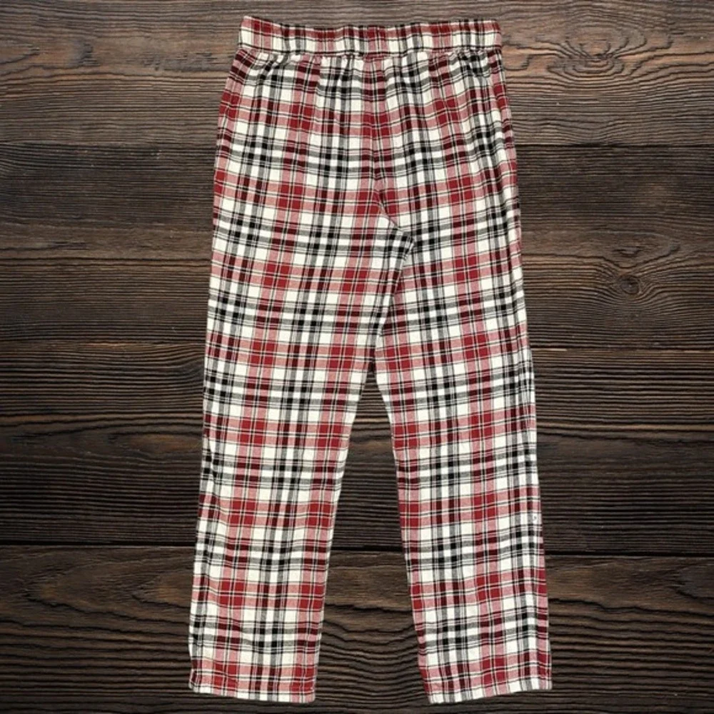 Disney Mickey Mouse Plaid Pajama Pants Red White Black Women Medium Lounge Sleep - Picture 2 of 7